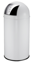 Feuersicherer Abfallbehälter EKO Pushcan, 40 l, weiß