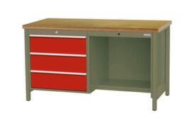 Bedrunka + Hirth Werkbank, 3 Schubladen, 1/2 Ablageboden