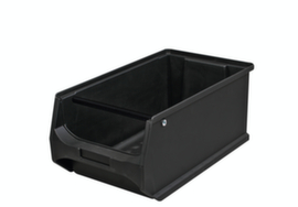 ESD-Sichtlagerkasten Profi LB3T, schwarz, Tiefe 350 mm, Polypropylen