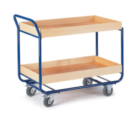 Rollcart Tischwagen mit Holzkästen 1000x575 mm, Traglast 150 kg, 2 Etagen