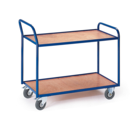 Rollcart Tischwagen mit hochgerichteten Schiebebügeln