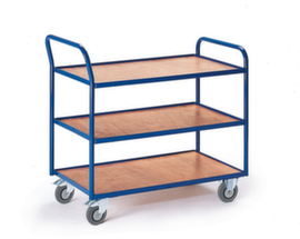 Rollcart Tischwagen mit hochgerichteten Schiebebügeln
