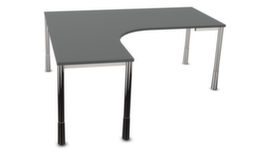 Nowy Styl Höhenverstellbarer Freiform-Schreibtisch E10 mit 4-Fußgestell aus Rundrohr