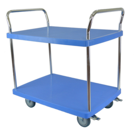 Kunststoff-Servierwagen, Traglast 200 kg, 2 Etagen