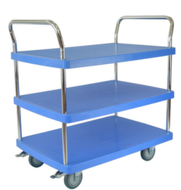 Kunststoff-Servierwagen, Traglast 200 kg, 3 Etagen