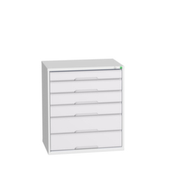 bott Schubladenschrank verso, 6 Schublade(n), RAL7035 Lichtgrau/RAL7035 Lichtgrau