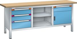 Thurmetall Werkbank, 4 Schubladen, 1 Schrank, 1 Ablageboden