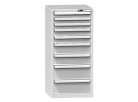 Schubladenschrank Topas A, 9 Schublade(n), RAL7035 Lichtgrau/RAL7035 Lichtgrau