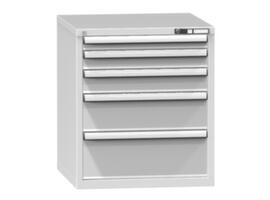 Schubladenschrank Topas B, 4 Schublade(n), RAL7035 Lichtgrau/RAL7035 Lichtgrau