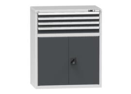 Schubladenschrank Topas C, 4 Schublade(n), RAL7035 Lichtgrau/RAL7016 Anthrazitgrau