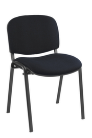 Stapelbarer Polsterstuhl, Sitz Stoff (100% Polyester), schwarz