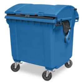 Abfall-Großbehälter mit Schiebedeckel, 1100 l, blau