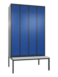 C+P Sitzbankschrank Classic mit 4 Abteilen, Abteilbreite 300 mm