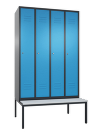 C+P Sitzbankschrank Classic mit 4 Abteilen, Abteilbreite 300 mm