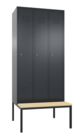 C+P Sitzbankschrank Classic mit 3 Abteilen, Abteilbreite 300 mm