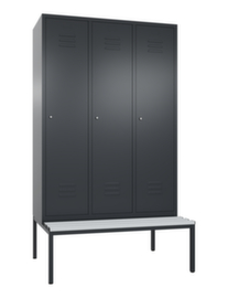 C+P Sitzbankschrank Classic mit 3 Abteilen, Abteilbreite 400 mm