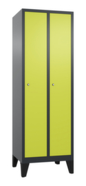 C+P Garderobenschrank Classic mit 2 Abteilen und glatten Türen, Abteilbreite 300 mm