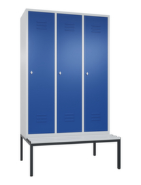 C+P Sitzbankschrank Classic mit 3 Abteilen, Abteilbreite 400 mm