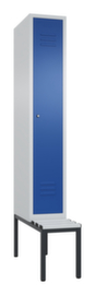 C+P Umkleideschrank Classic mit Sitzbank + 1 Abteil, Abteilbreite 300 mm