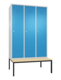 C+P Sitzbankschrank Classic mit 3 Abteilen, Abteilbreite 400 mm