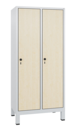 C+P Garderobenschrank Evolo mit 2 Abteilen + Dekortüren, Abteilbreite 400 mm