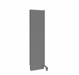 Akustik-Stellwand Mobil Anbauelement, Höhe x Breite 2500 x 625 mm, Wand RAL7037 Staubgrau