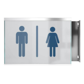 Fahnenschild GlasFix "WC"