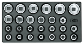 GEDORE 1500 ES-19 IS Satz Steckschlüsseleinsätze 1/2" in 1/3 ES-Modul