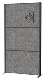 MAUL Stellwand-Tafel MAULconnecto, Höhe x Breite 1800 x 1000 mm, Wand dunkelgrau