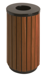 Abfallbehälter für außen, 40 l, Holzoptik