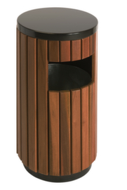 Abfallbehälter für außen, 33 l, Holzoptik