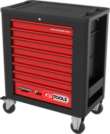 KS Tools PERFORMANCEplus P15 SCHWARZ/ROT Werkstattwagen mit 8 Schubladen