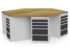 Bedrunka + Hirth Gruppenwerkbank mit Multiplexplatte