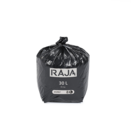 Reißfester Müllsack mit Verschlussband, 30 l, schwarz