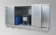 Lacont Gefahrstoff-Container fertig montiert, Lagerung passiv, Breite x Tiefe 5075 2075 mm