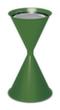 VAR Standascher in Eieruhrform, RAL6001 Smaragdgrün