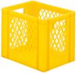 Lakape Euronorm-Stapelbehälter Favorit Wände durchbrochen, gelb, Inhalt 29 l