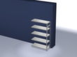 hofe System-Steckregal in mittelschwerer Bauart, Höhe x Breite x Tiefe 2000 x 1310 x 535 mm, 5 Böden