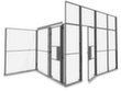 TROAX Wand-Aufsatzelement Extra für Trennwandsystem, Breite 200 mm Milieu 1 S