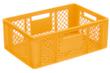 Euronorm-Stapelbehälter Basic mit verstärktem Rippenboden, gelb, Inhalt 43 l