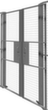 TROAX Schiebetür für Trennwandsystem, Breite 2300 mm