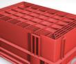 Euronorm-Drehstapelbehälter mit Rippenboden, rot, Inhalt 50 l Detail 1 S