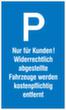 Parkplatzschild, Wandschild