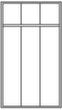 C+P Sitzbankschrank Classic mit 3 Abteilen, Abteilbreite 400 mm Technische Zeichnung 1 S