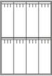 C+P Doppelstöckiger Umkleideschrank Classic mit Sitzbank + 4x2 Abteile, Abteilbreite 300 mm Technische Zeichnung 1 S