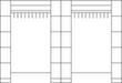 C+P Schließfach-Garderobe Classic lichtgrau mit 20 Fächern, Breite 3720 mm Technische Zeichnung 1 S