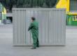 Säbu Verzinkter Materialcontainer FLADAFI® mit 3 Modulen Milieu 5 S