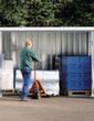 Säbu Verzinkter Materialcontainer FLADAFI® mit Flügeltür Milieu 1 S