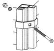 Eckelement für Trennwandsystem, Breite 480 / 480 mm Technische Zeichnung 3 S