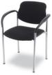 Nowy Styl 6-fach stapelbarer Besucherstuhl Style mit Polstern, Sitz Stoff (100% Kunstfaser), schwarz
